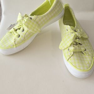 Sperry Women's Sneakers in Yellow Gingham